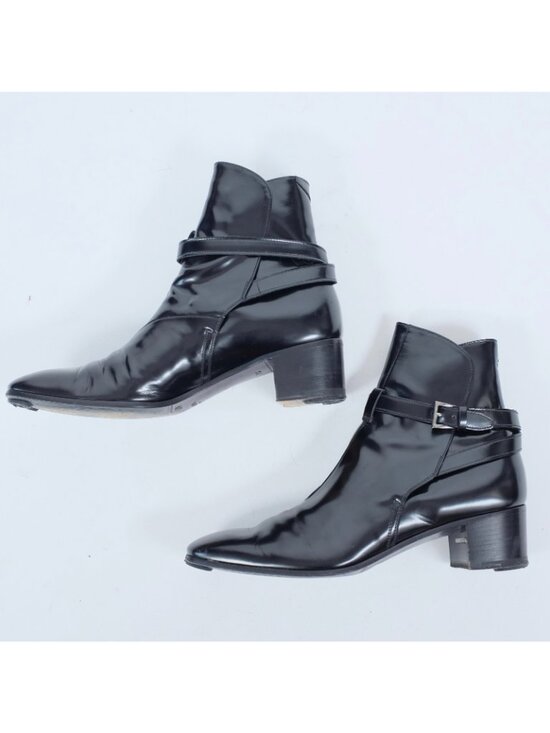 PRADA Man ankle boots high heel 7.5 US 8.5 patent leather black main image 4